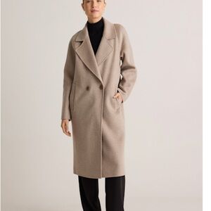 Double-Faced Merino Wool Notched Lapel Coat